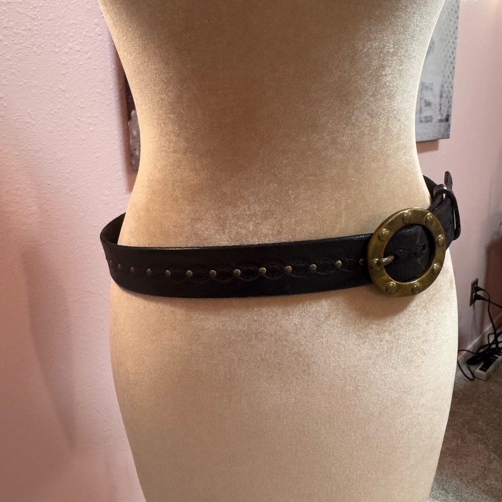 GAP Dark Brown Belt with Gold Accents - Picture 6 of 6